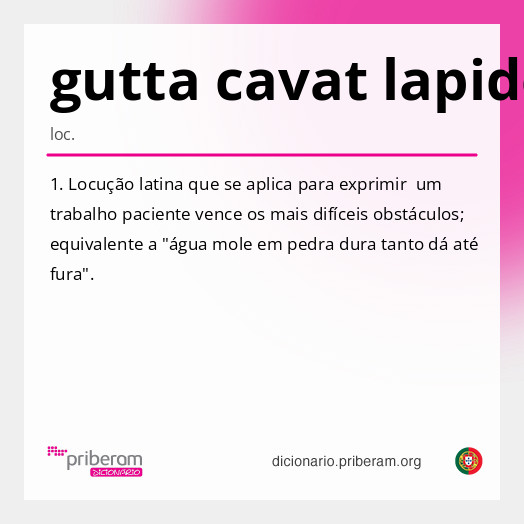 Significado de gutta cavat lapidem